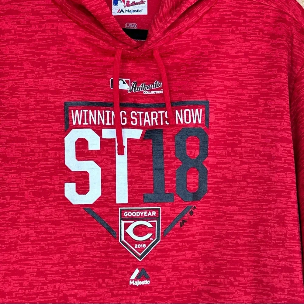 MAJESTIC Mens McGee 51 St Louis Cardinals Red Spring Training 2018 Hoodie L - Picture 2 of 8